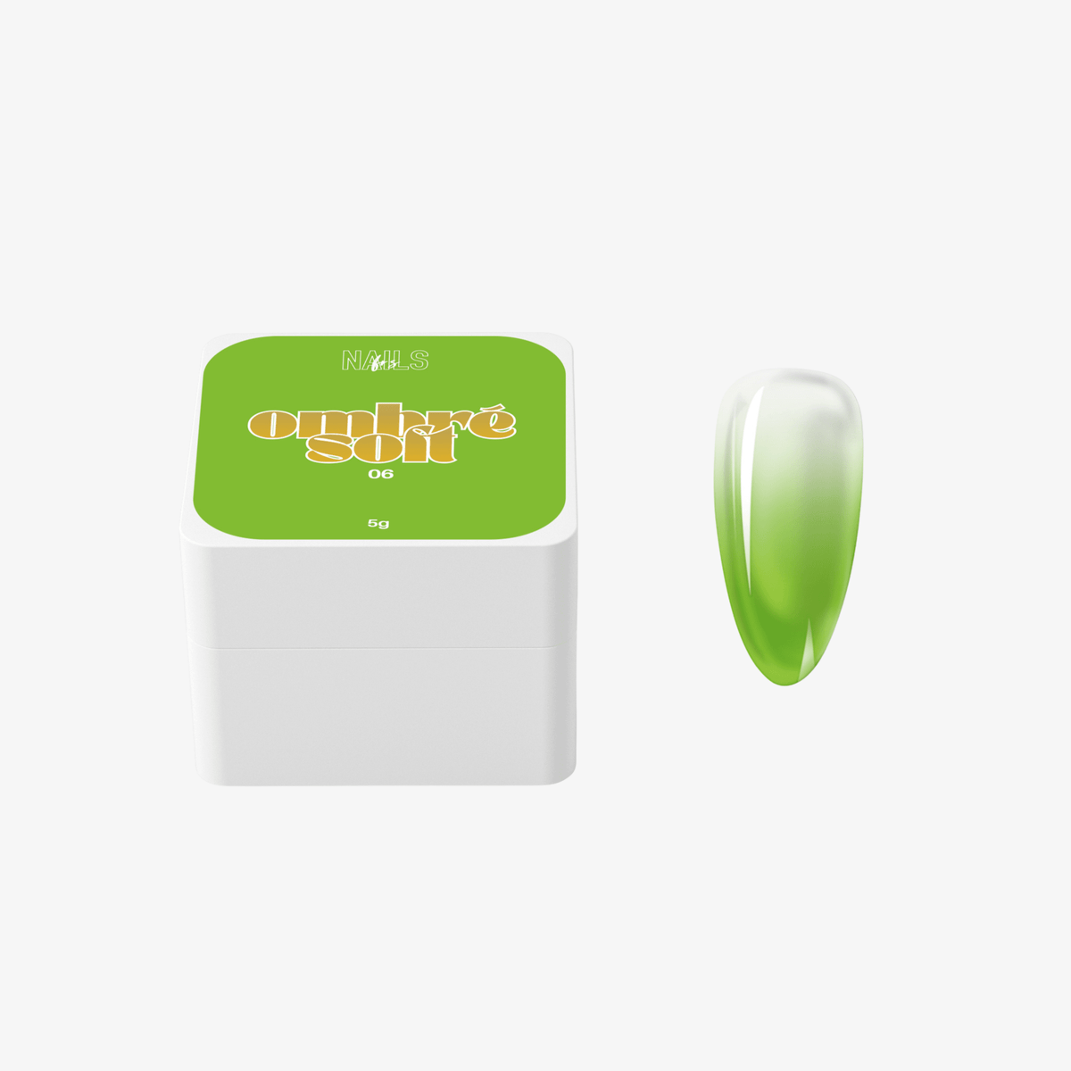 Ombré Soft 06 Vert - Gel Paint Dégradé Vif - NAILS FRS