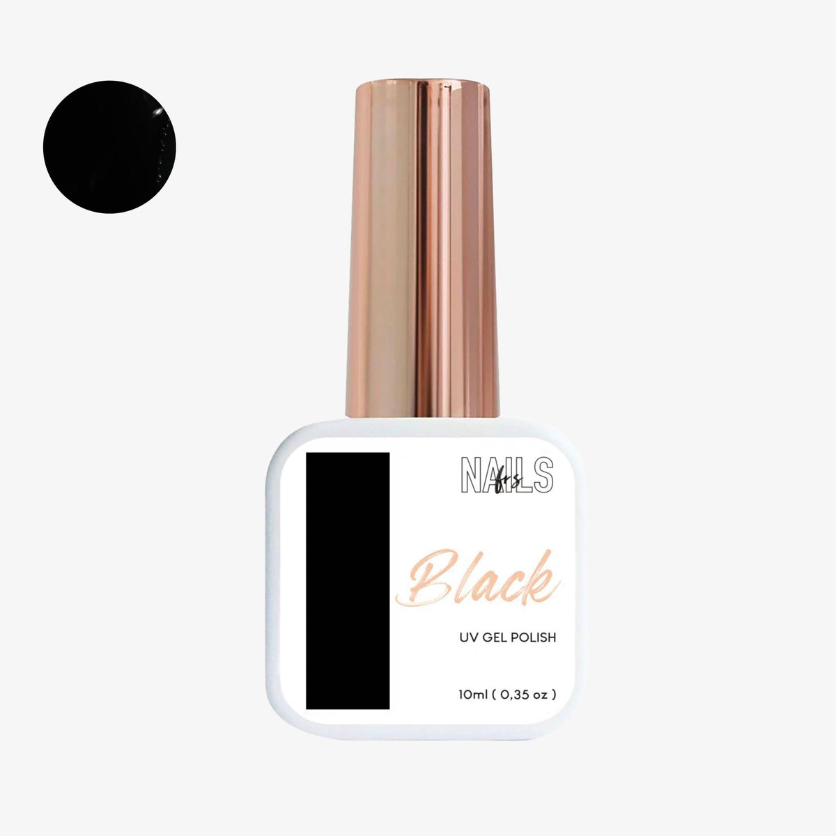 Flacon 10 ml du vernis semi-permanent noir intense Gel Polish Black NAILS FRS