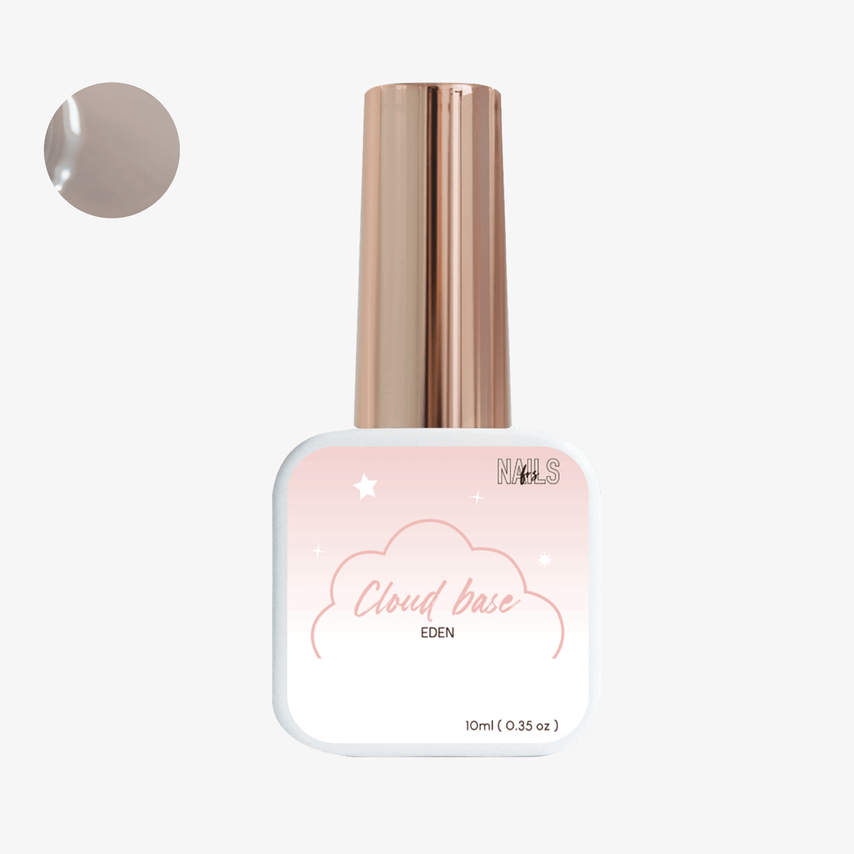 Flacon 10 ml de la Cloud base Eden NAILS FRS, teinte beige taupe grisé
