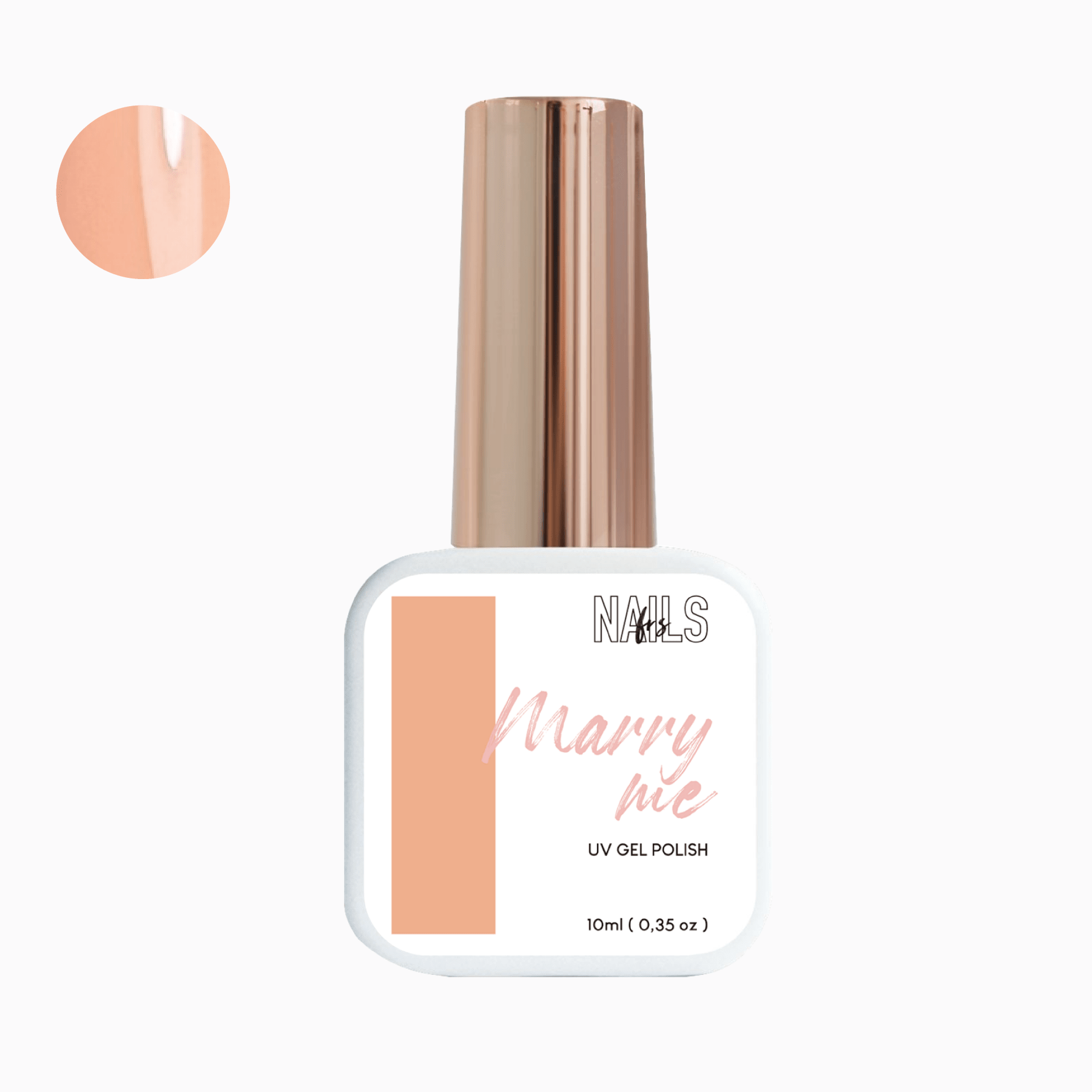 Flacon 10 ml du vernis semi-permanent pêche abricot Gel Polish Marry me NAILS FRS