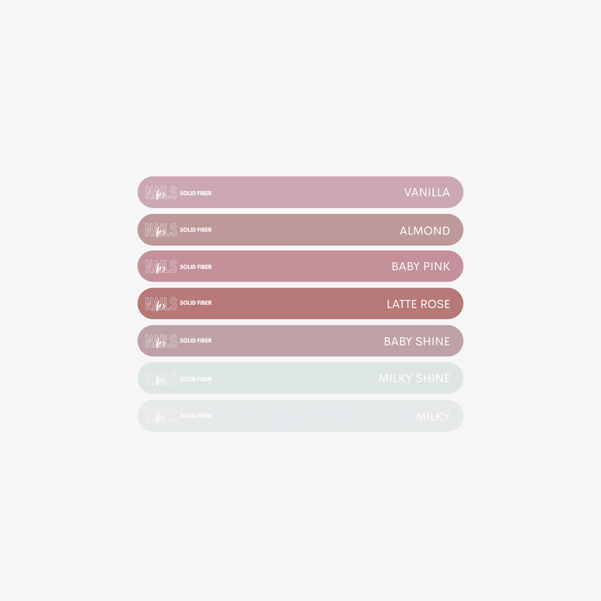 Stickers Nuancier Vernis Semi - Permanent - Présentoir Gel Polish NAILS FRS (2026) Gel Solid fiber - NAILS FRS