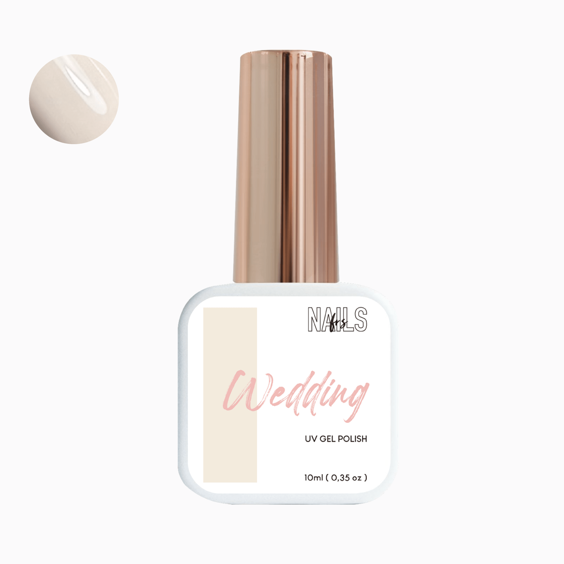 Flacon 10 ml du vernis semi-permanent blanc ivoire Gel Polish Wedding NAILS FRS