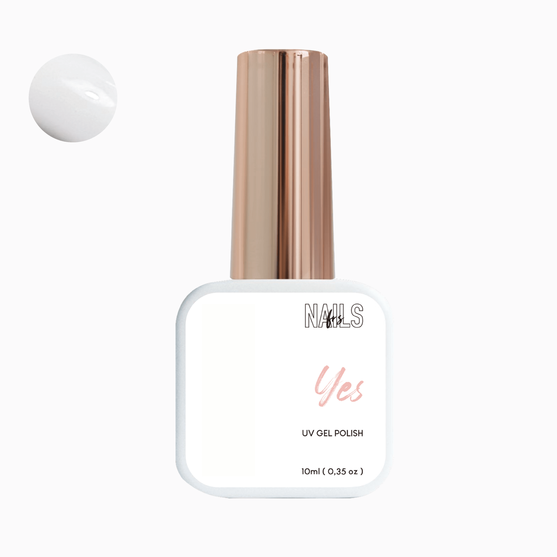 Flacon 10 ml du vernis semi-permanent blanc cassé Gel Polish Yes NAILS FRS