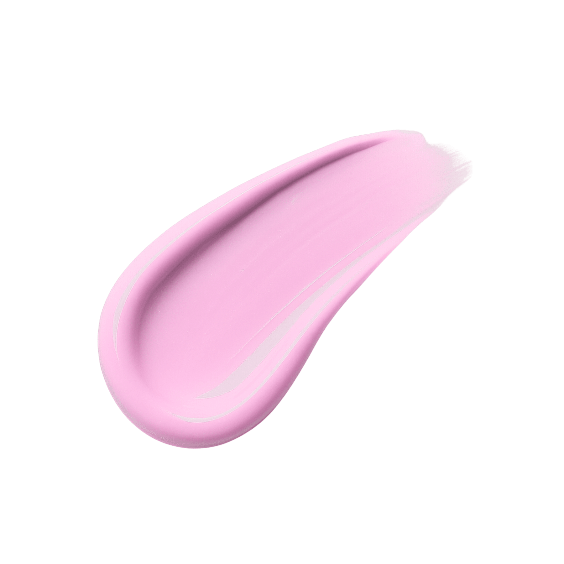 Texture du gel Easy gel Baby étalée au pinceau, rose bonbon pâle fluide et brillante