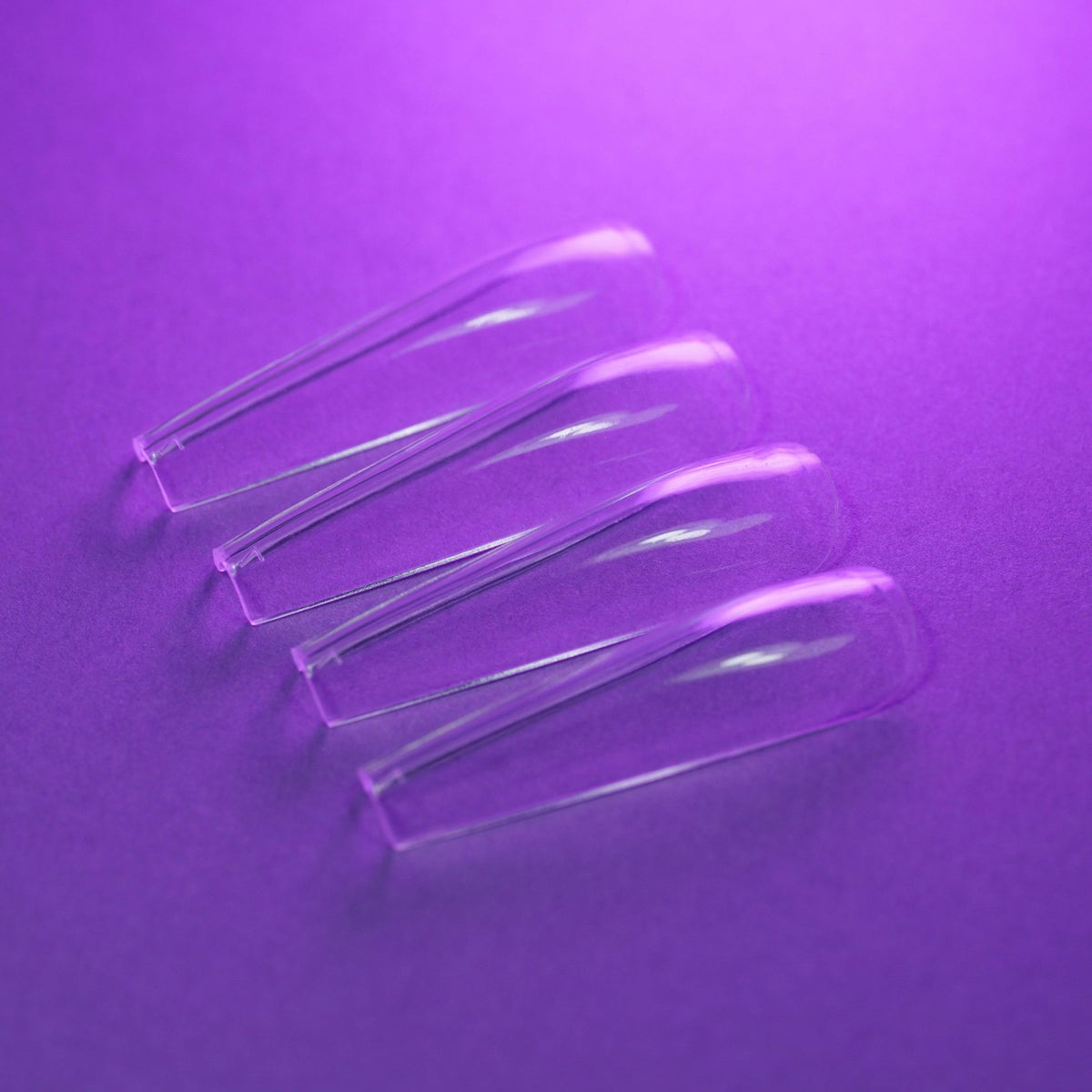 Capsules américaines ballerine XL transparentes posées à plat