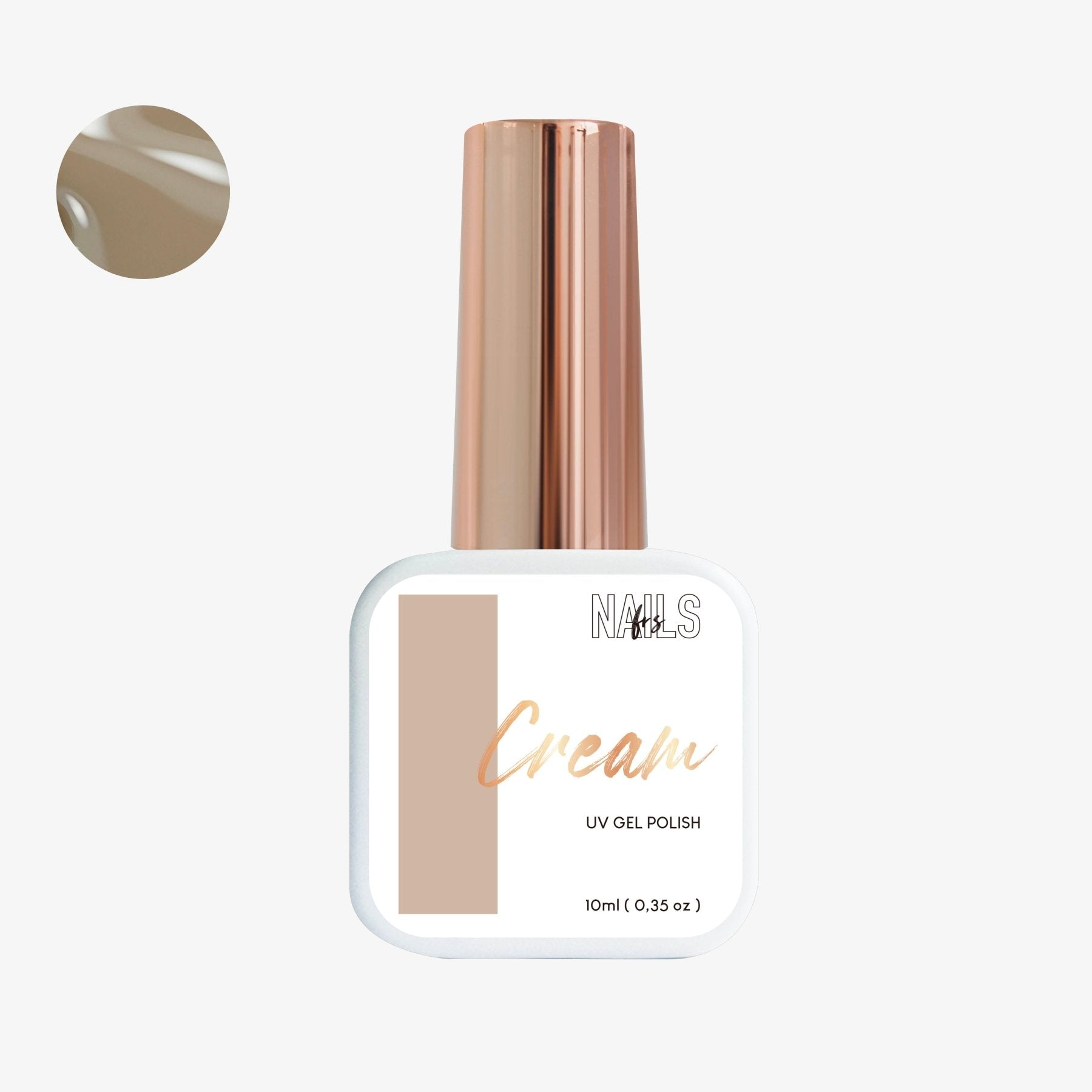 Flacon 10 ml du vernis semi-permanent beige nude Gel Polish Cream NAILS FRS