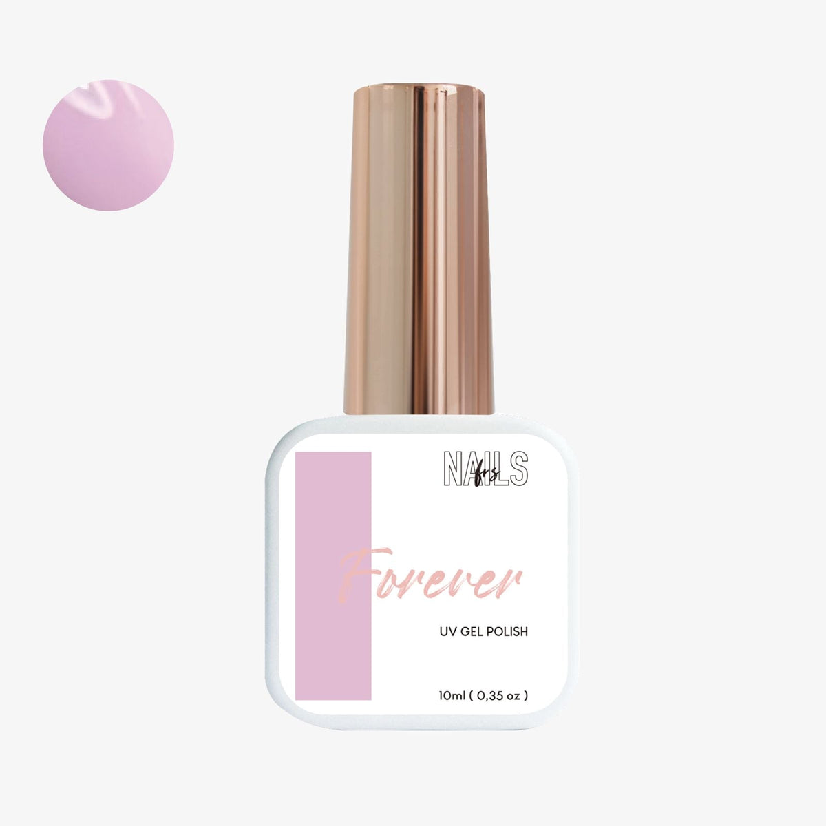 Flacon 10 ml du vernis semi-permanent rose dragée Gel Polish Forever NAILS FRS