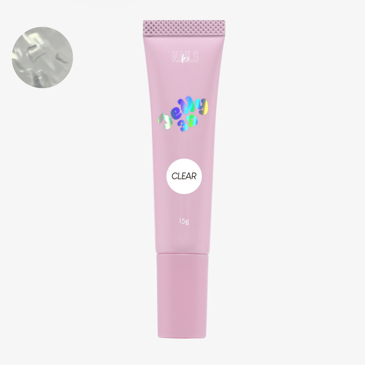 Tube Jelly 3D Clear NAILS FRS 15 g, gel épais sculptable transparent et son nuancier