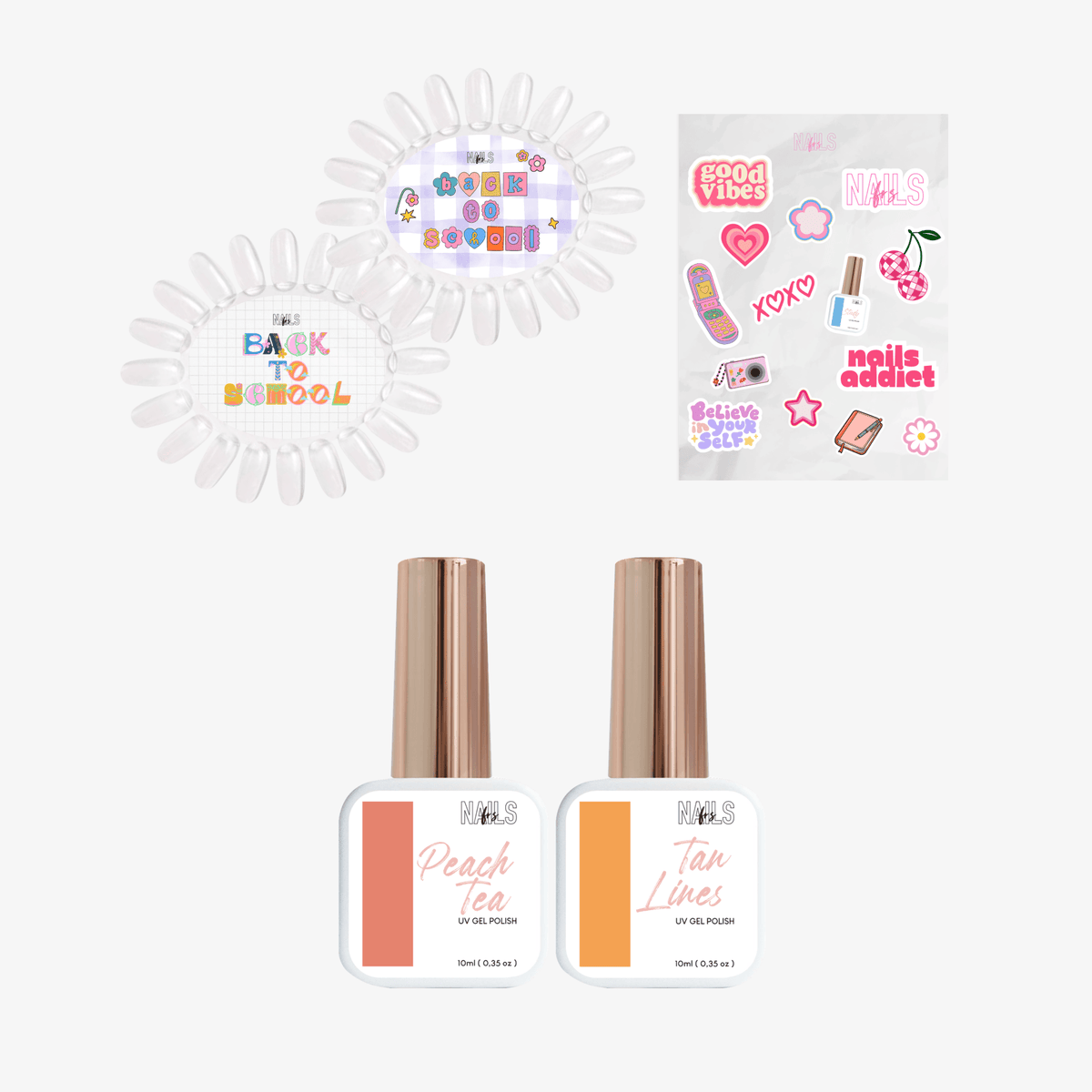 Kit semaine 2 — Gel polish Peach tea & Tan lines - NAILS FRS
