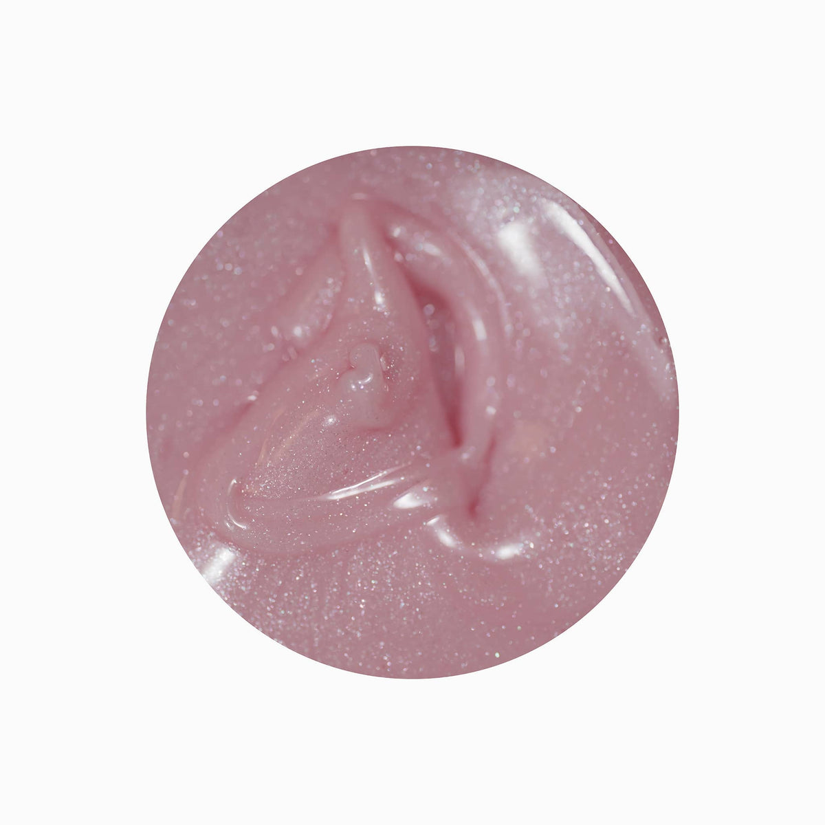 Texture du gel de construction Solid fiber baby shine, goutte rose nacrée pailletée
