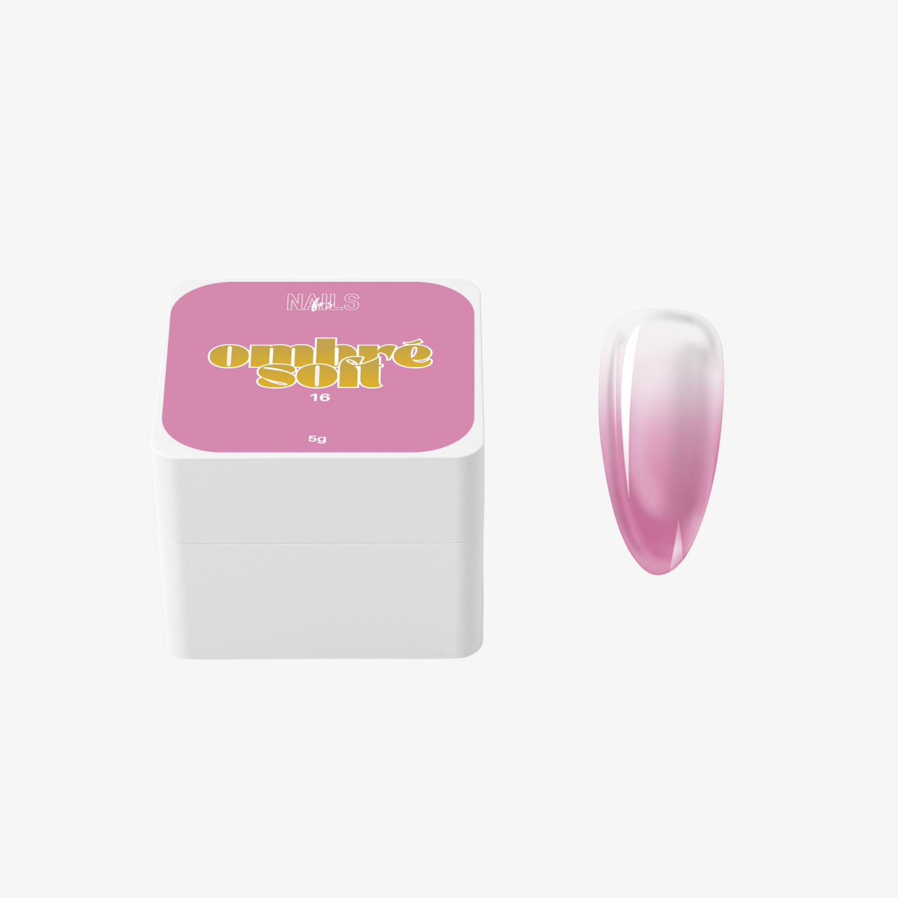 Ombré Soft 16 Vieux Rose - Gel Paint Dégradé Doux - NAILS FRS