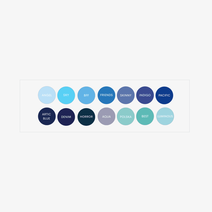 Stickers Vernis Rond Vernis Semi-Permanent Bleus - NAILS FRS
