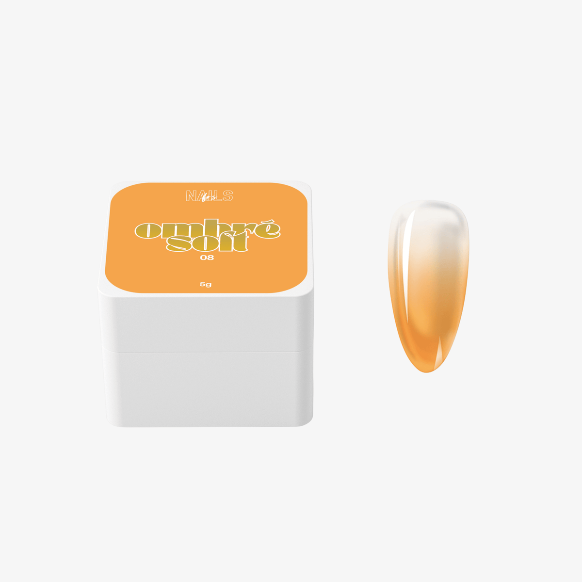Ombré Soft 08 Orange Flashy - Gel Paint Néon - NAILS FRS