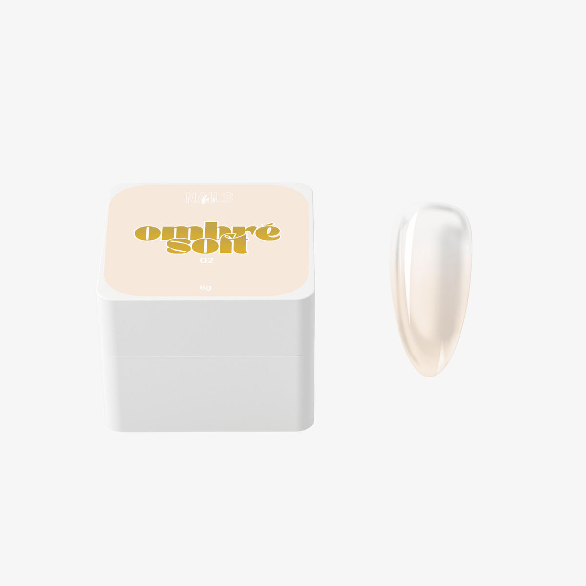 Ombré Soft 02 Beige - Gel Paint Dégradé Nude - NAILS FRS