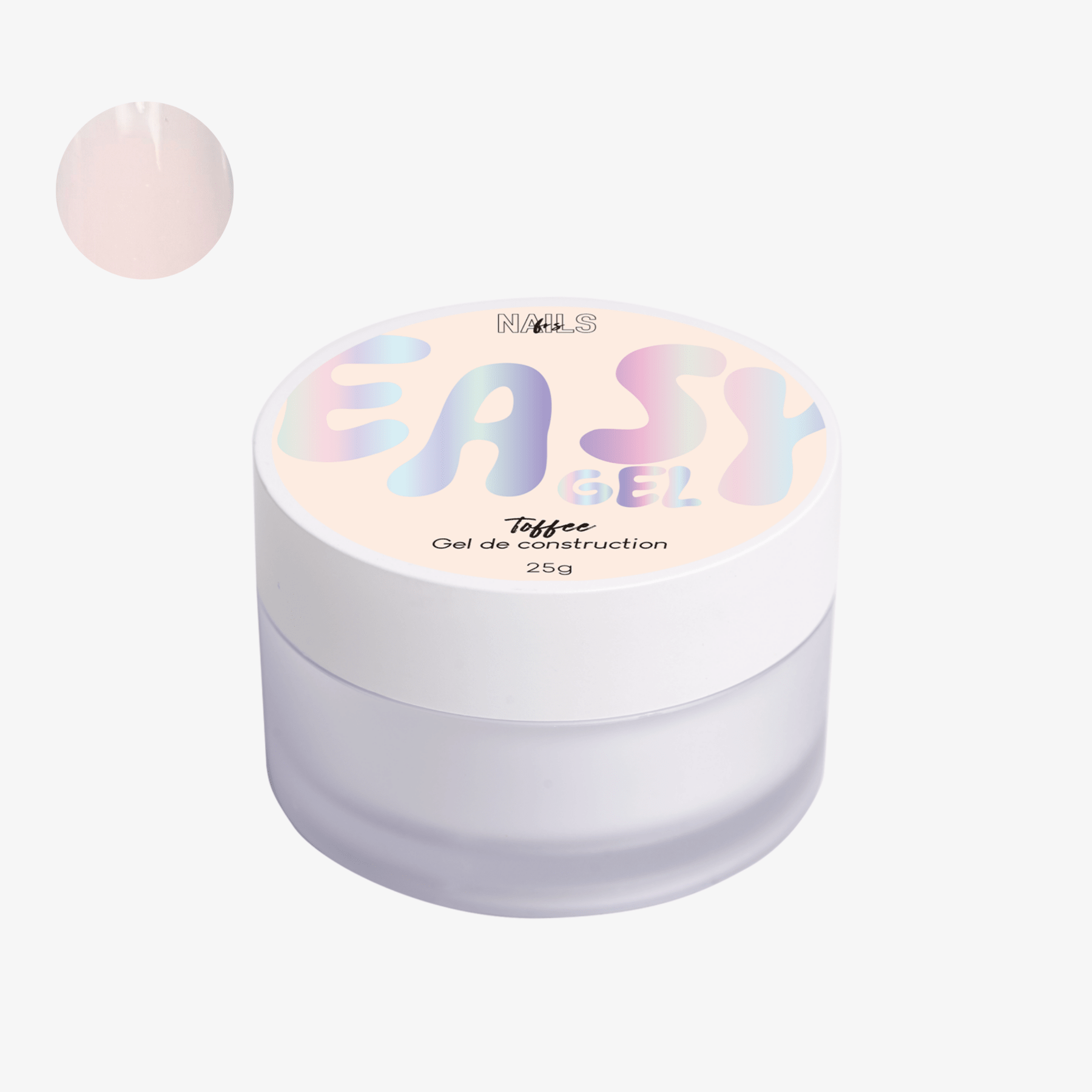 Pot 25 g du gel de construction Easy gel Toffee NAILS FRS, teinte nude rosée
