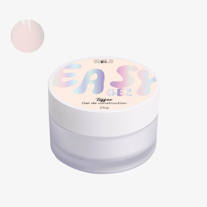 Pot 25 g du gel de construction Easy gel Toffee NAILS FRS, teinte nude rosée