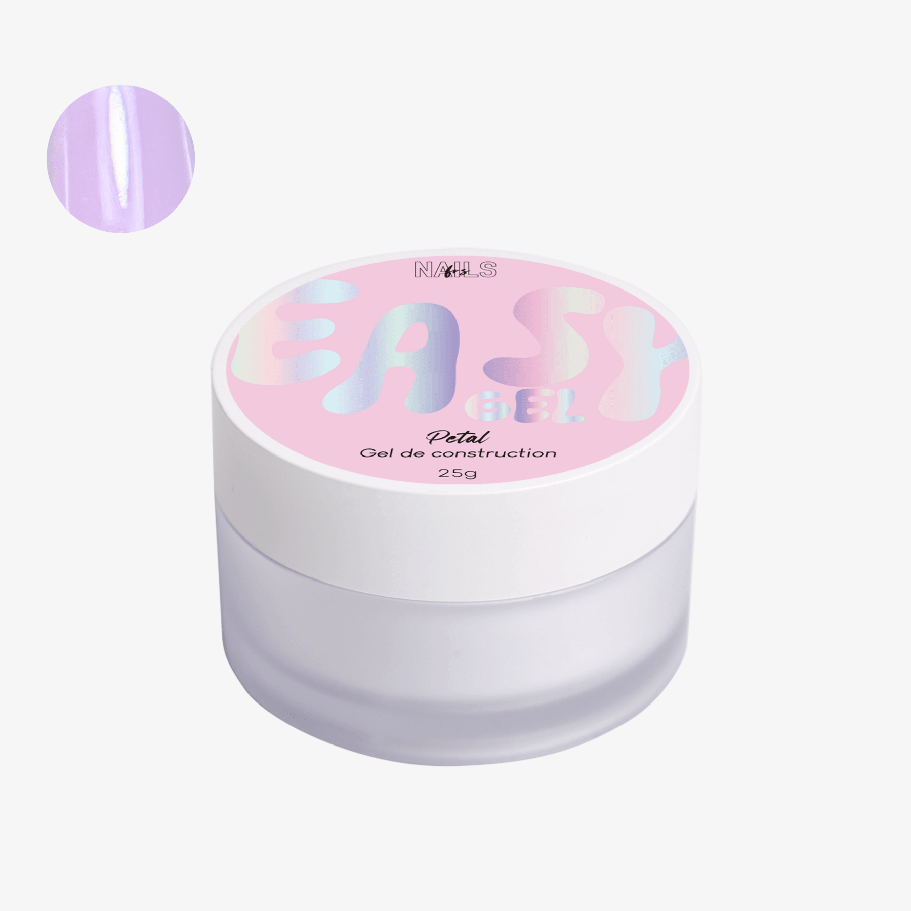 Pot 25 g du gel de construction Easy gel Petal NAILS FRS, teinte lilas