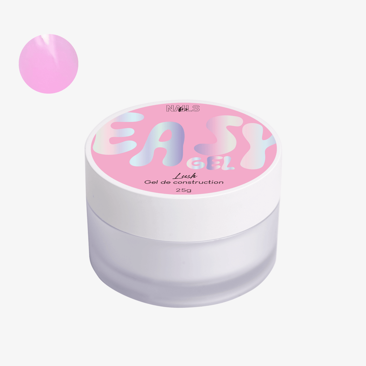 Pot 25 g du gel de construction Easy gel Lush NAILS FRS, teinte rose lilas