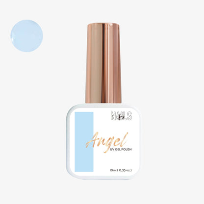 Flacon 10 ml du vernis semi-permanent bleu layette pastel Gel Polish Angel NAILS FRS