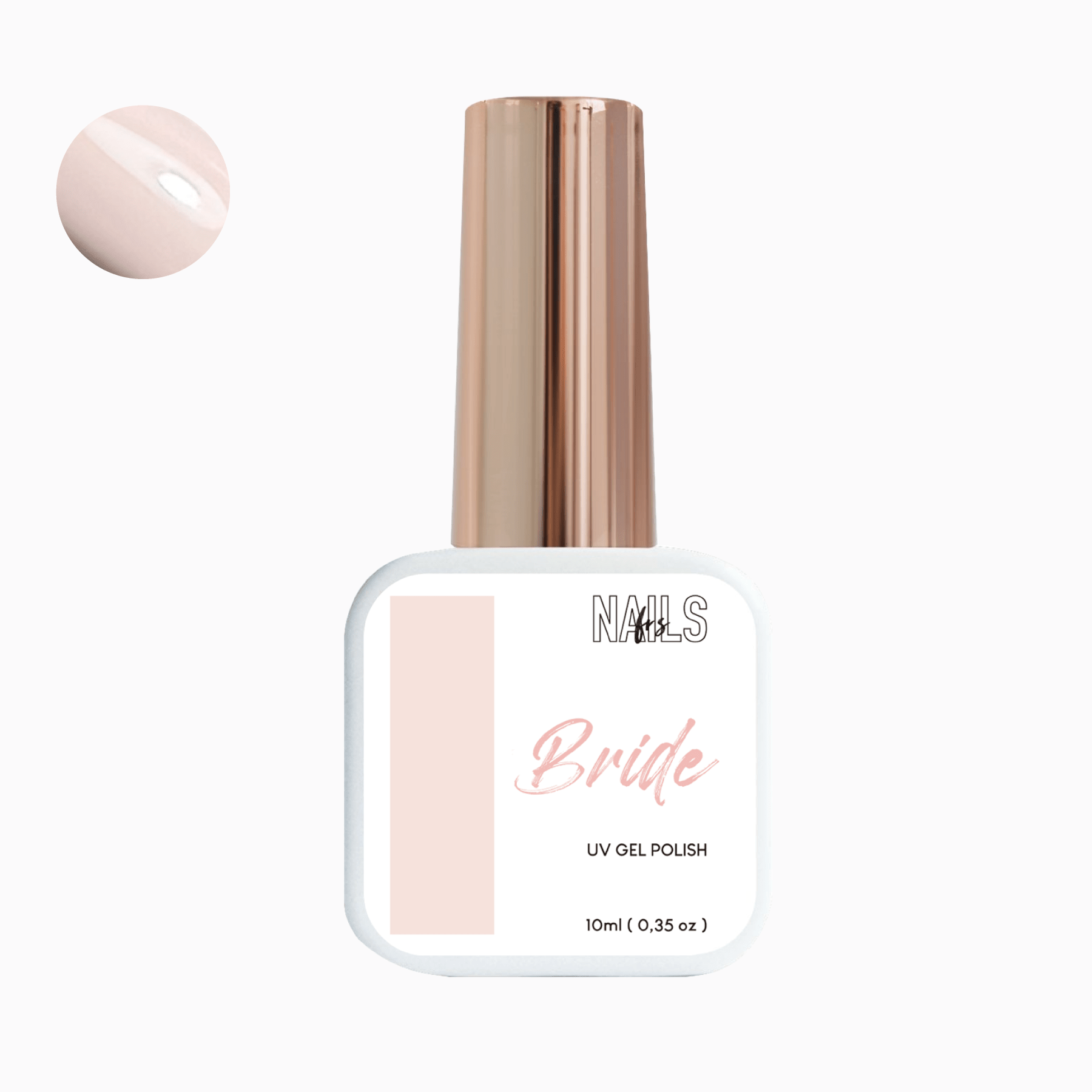 Flacon 10 ml du vernis semi-permanent rose ivoire Gel Polish Bride NAILS FRS