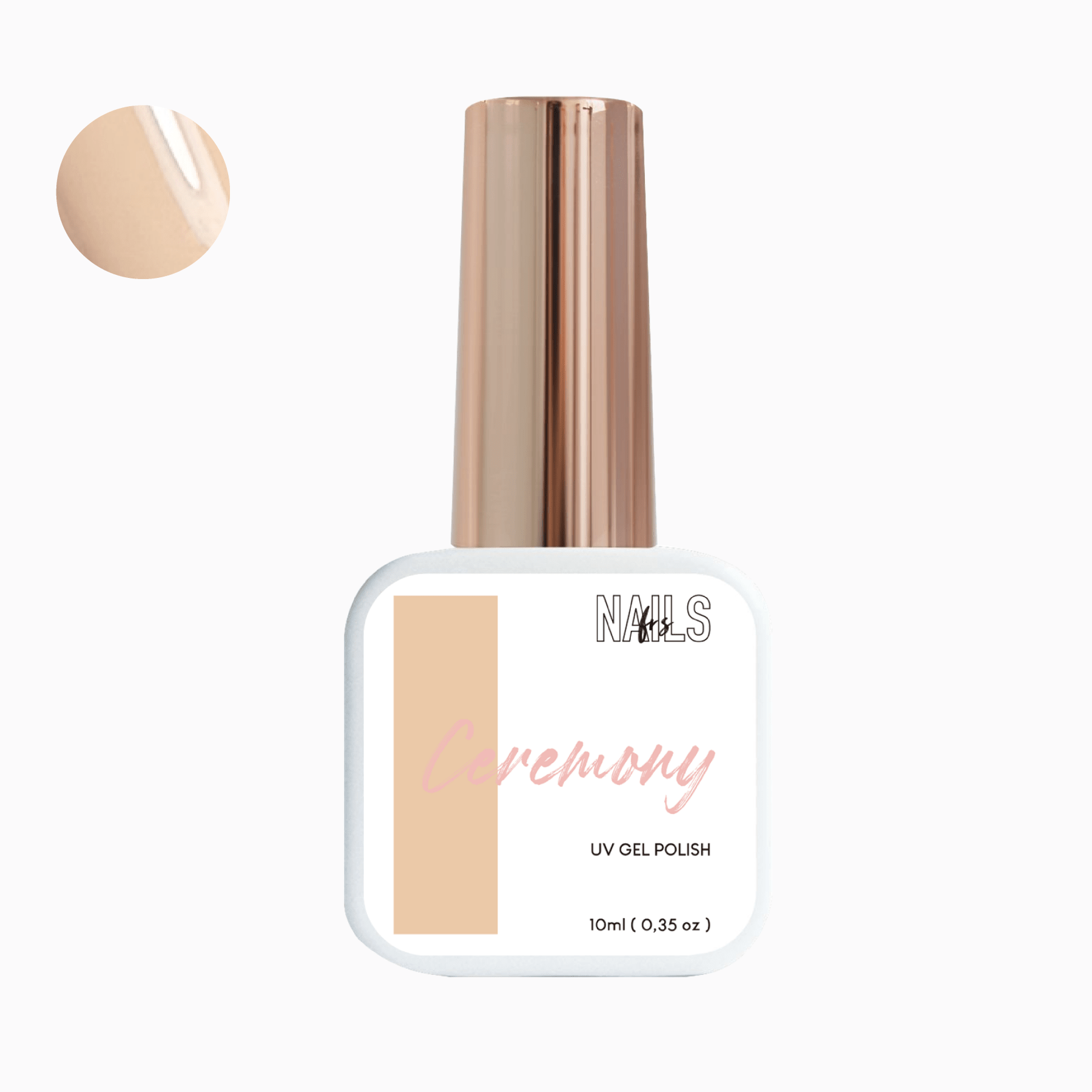 Flacon 10 ml du vernis semi-permanent beige nude Gel Polish Ceremony NAILS FRS