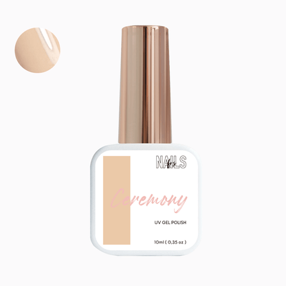 Flacon 10 ml du vernis semi-permanent beige nude Gel Polish Ceremony NAILS FRS