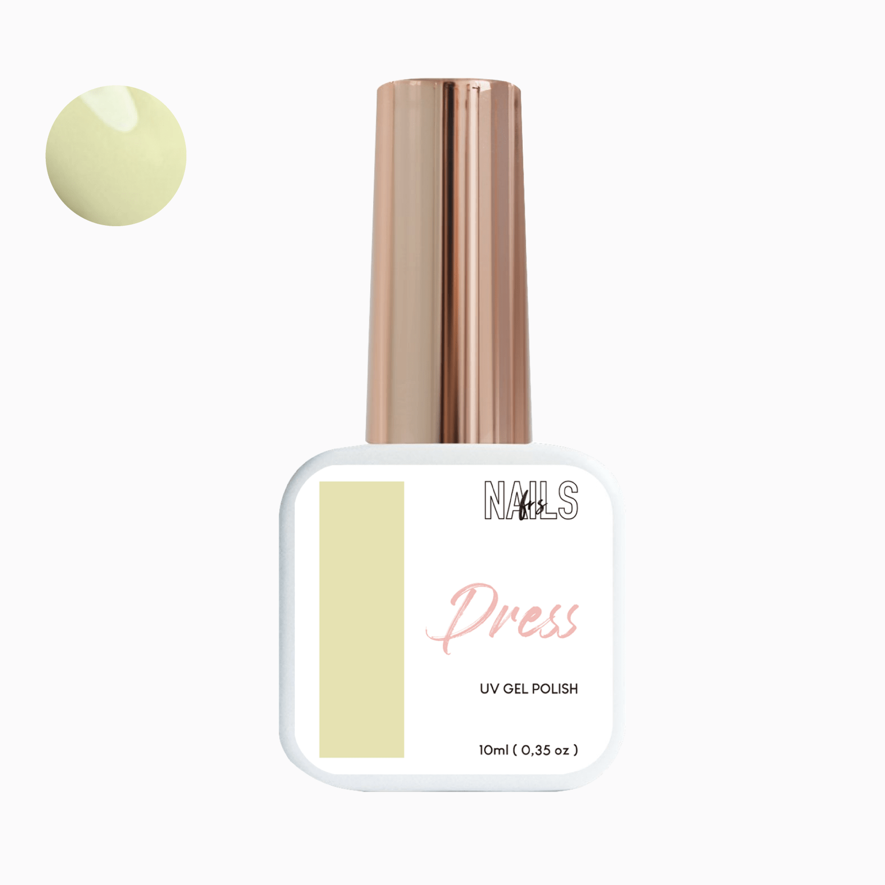 Flacon 10 ml du vernis semi-permanent vert anis pastel Gel Polish Dress NAILS FRS