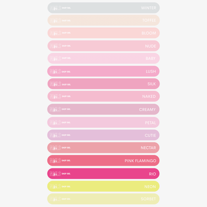 Stickers Nuancier Vernis Semi - Permanent - Présentoir Gel Polish NAILS FRS (2026) Easy gel - NAILS FRS