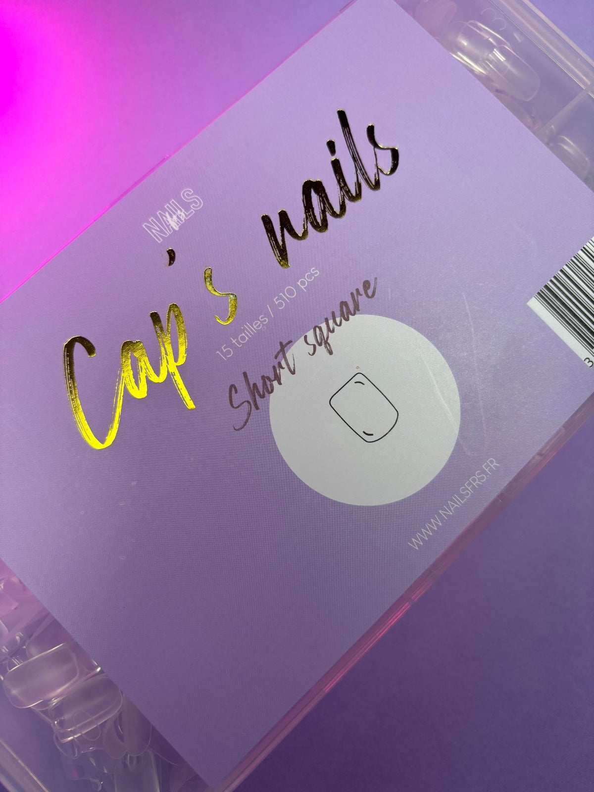 Boîte cap's nails carré court NAILS FRS : 510 capsules américaines en 15 tailles