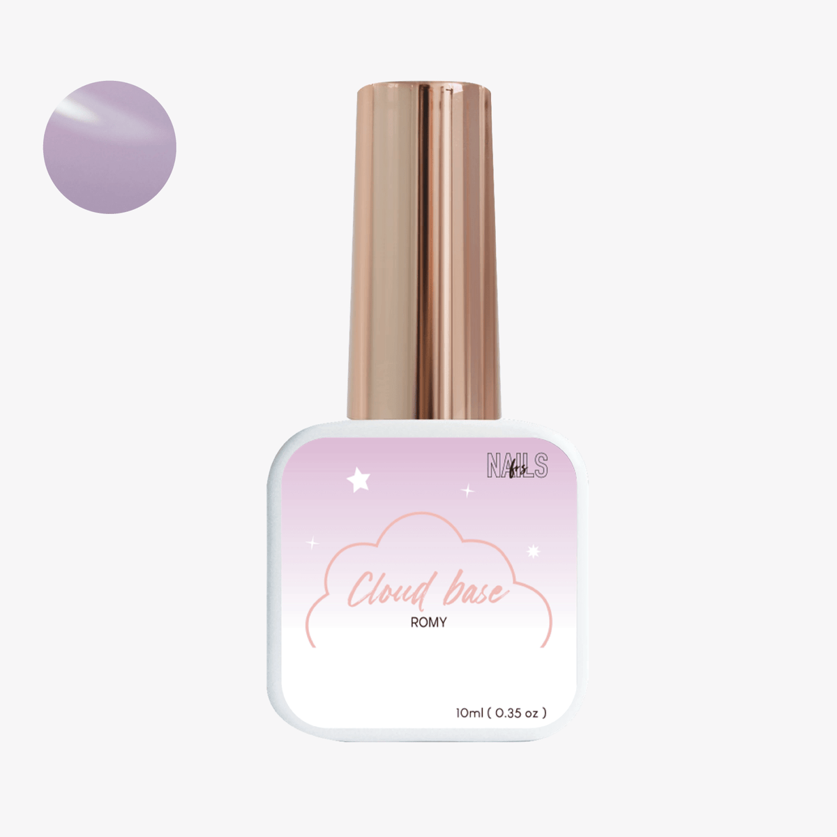 Flacon 10 ml de la Cloud base Romy NAILS FRS, teinte lilas parme