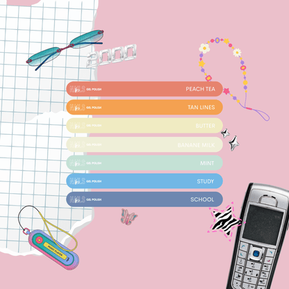 Stickers Nuancier Vernis Semi-Permanent - Présentoir Gel Polish NAILS FRS (2026) Back to school - NAILS FRS