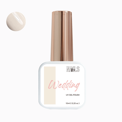 Flacon 10 ml du vernis semi-permanent blanc ivoire Gel Polish Wedding NAILS FRS