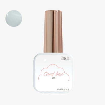 Flacon 10 ml de la Cloud base Zoé NAILS FRS, teinte blanc gris bleuté