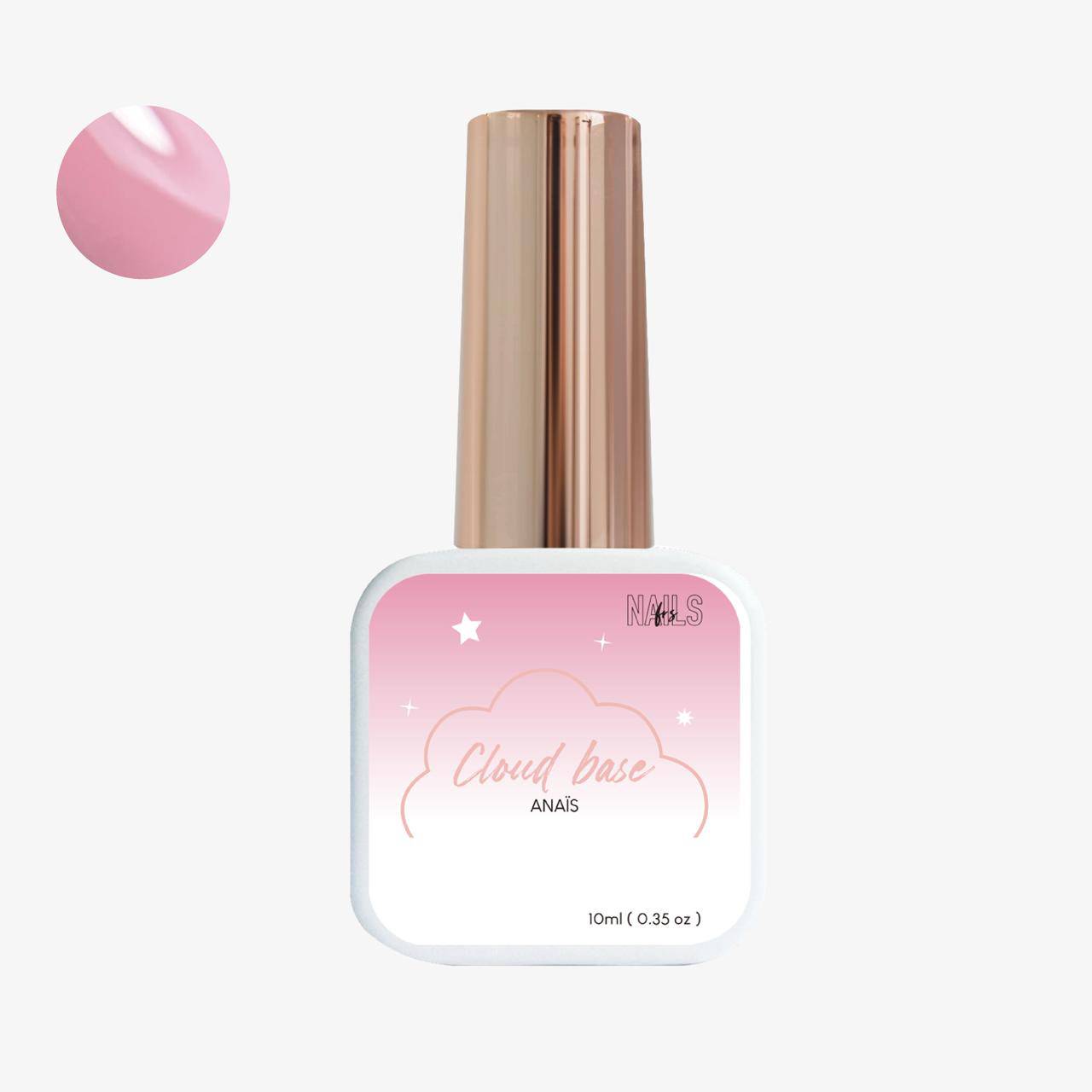Flacon 10 ml de la Cloud base Anais NAILS FRS, teinte rose bonbon clair