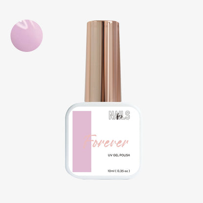 Flacon 10 ml du vernis semi-permanent rose dragée Gel Polish Forever NAILS FRS