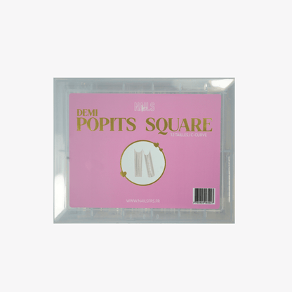 Coffret Demi popits square NAILS FRS, boîte 12 tailles et C-curve pour extensions