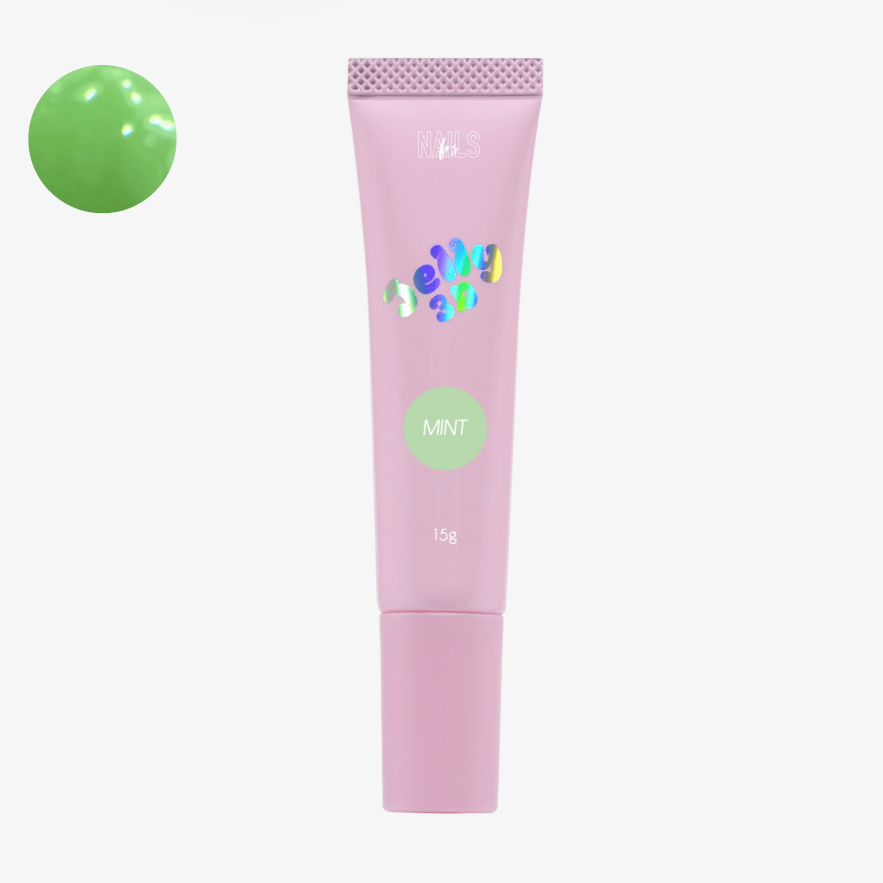 Tube Jelly 3D Mint NAILS FRS 15 g, gel sculptable vert menthe et sa pastille de teinte
