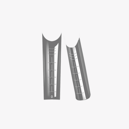 Demi popits square NAILS FRS, demi-moules carrés gradués vus de face et de profil