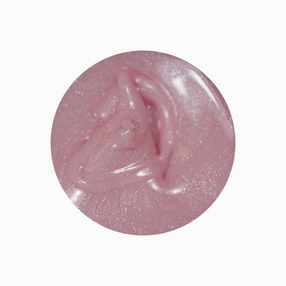 Texture du gel de construction Solid fiber baby shine, goutte rose nacrée pailletée