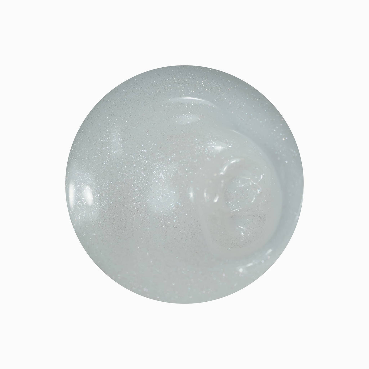 Texture du gel de construction Solid fiber milky shine, goutte blanc nacré pailleté